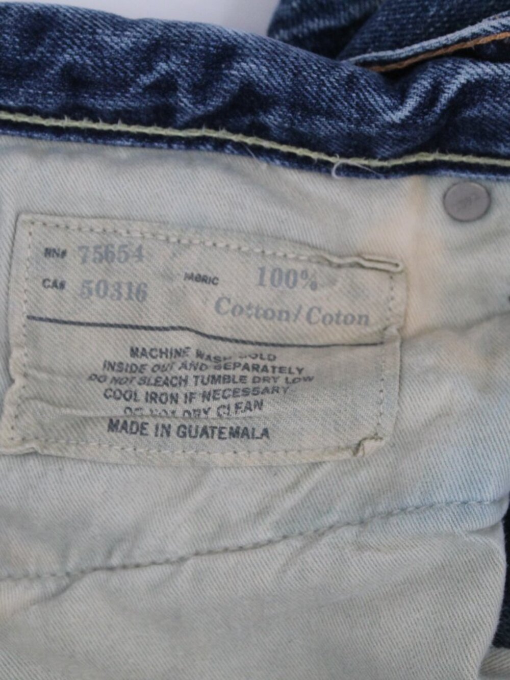 Vintage Abercrombie & Fitch Mens Jeans 31 x 32 Grunge Distressed Button Fly - Picture 6 of 8